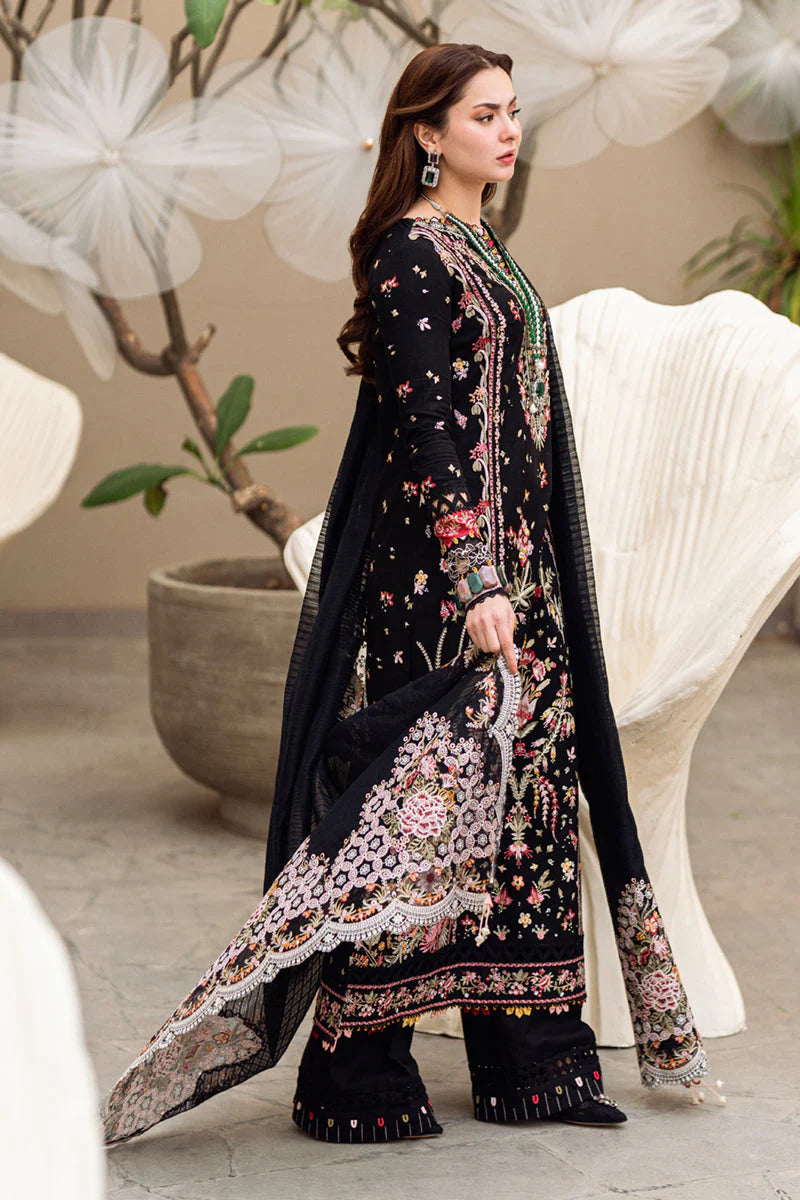 QALAMQAR- 3PC LAWN HEAVY EMBROIDERED SHIRT WITH LAWN HEAVY EMBROIDERED DUPATTA & TROUSER-BIC-5644