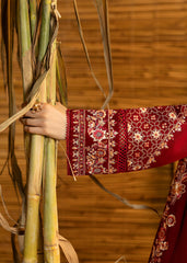 ZAIB-UNSTITCHED 3PC DHANAK EMBROIDERED SUIT-PK-5282