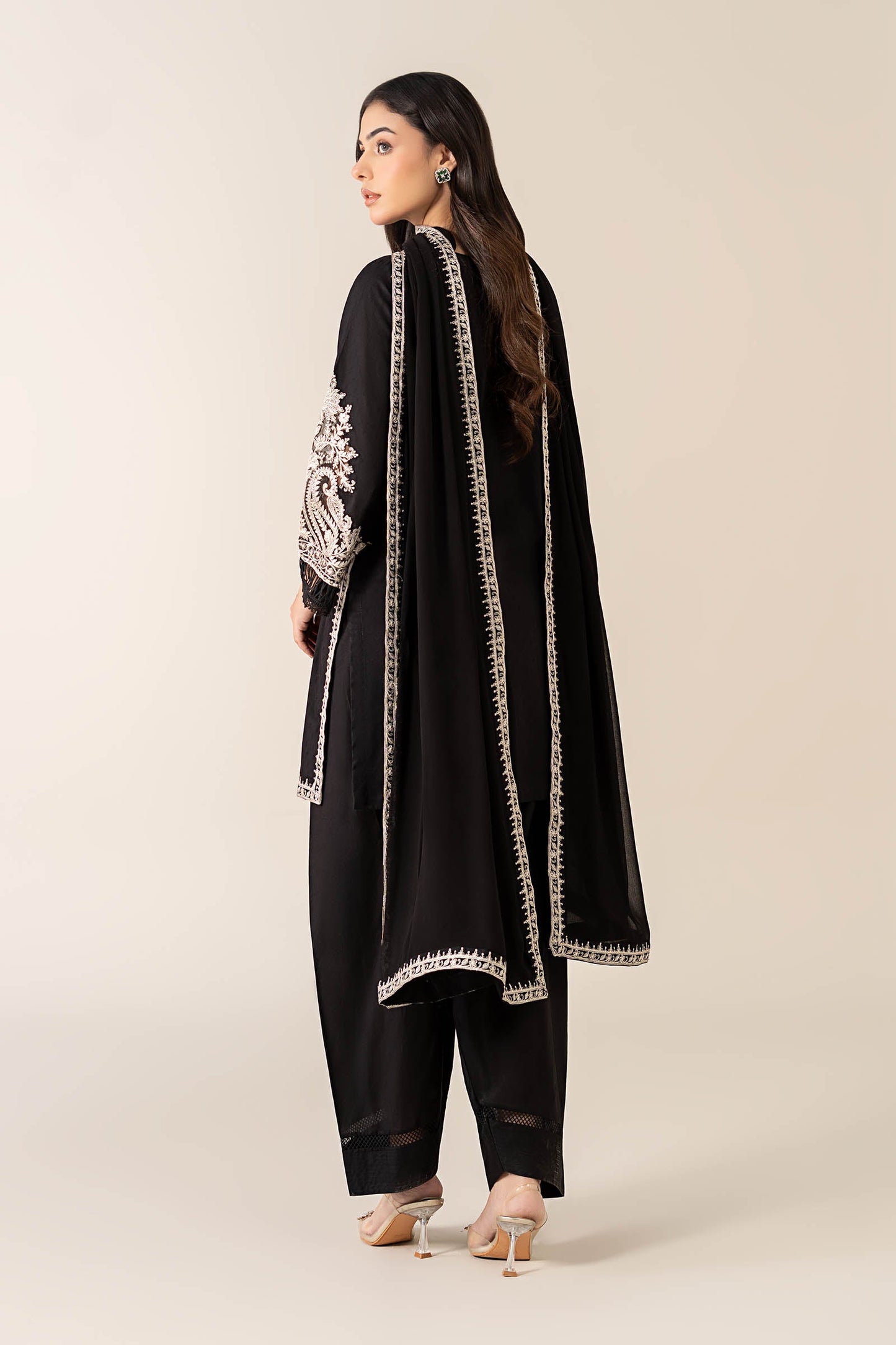 MARIA.B-UNSTITCHED 3PC DHANAK EMBROIDERED SUIT-PK-5790