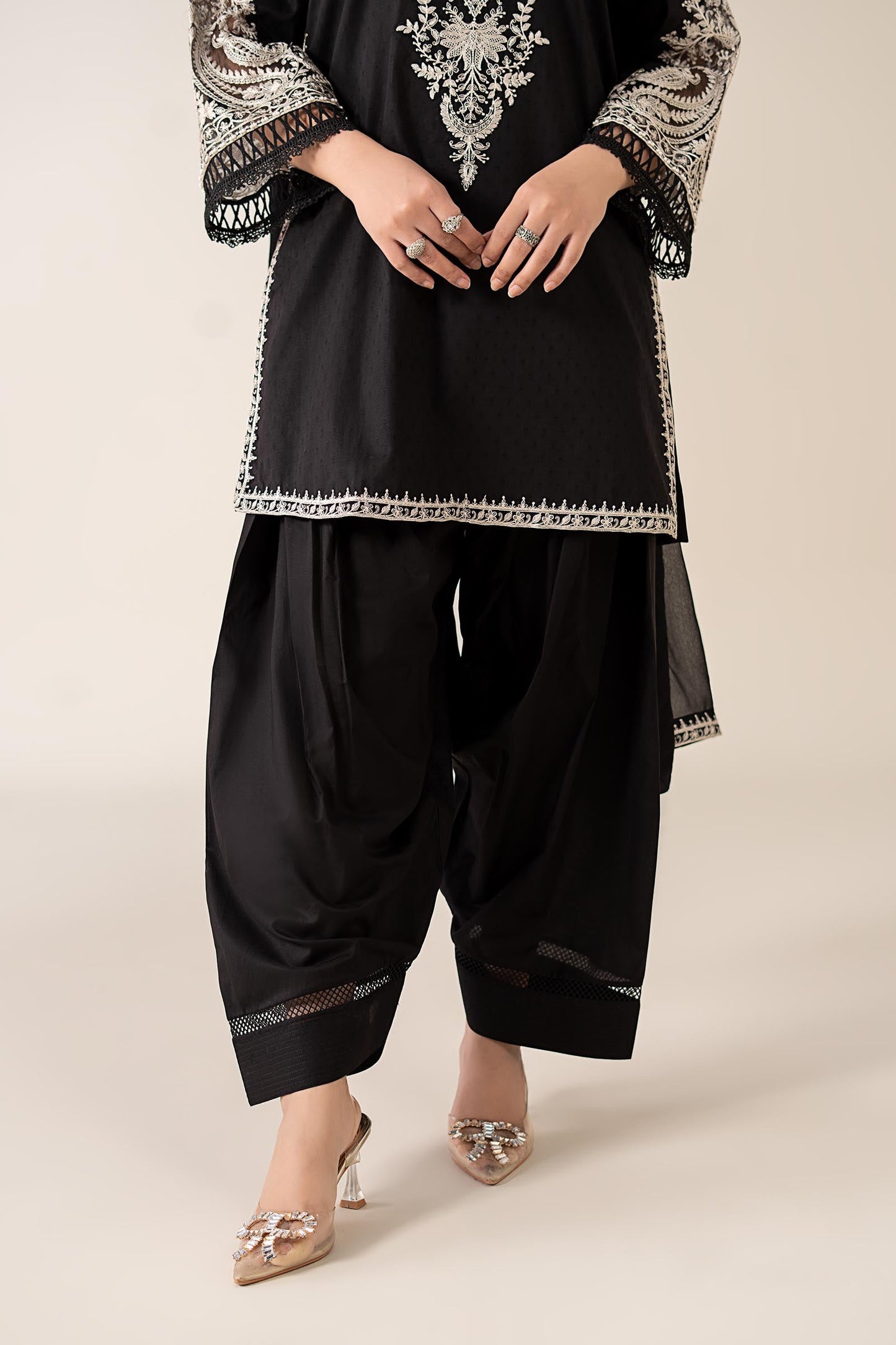 MARIA.B-UNSTITCHED 3PC DHANAK EMBROIDERED SUIT-PK-5790