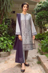 JAZMIN-3PC LAWN EMBROIDERED SHIRT WITH MONARK EMBROIDERED DUPATTA & TROUSER-PK-3143