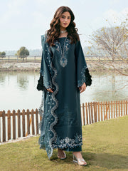 IZEL-UNSTITCHED 3PC LAWN EMBROIDERED SUIT-PK-4822