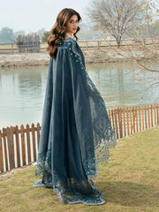 IZEL-UNSTITCHED 3PC LAWN EMBROIDERED SUIT-PK-4822