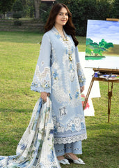 ELAF-UNSTITCHED 3PC LAWN EMBROIDERED SUIT-PK-4806