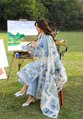 ELAF-UNSTITCHED 3PC LAWN EMBROIDERED SUIT-PK-4806