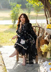 ELAF-UNSTITCHED 3PC LAWN CHIKAN EMBROIDERED SUIT-PK-4811