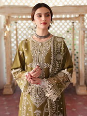 MAHNUR-UNSTITCHED 3PC LAWN EMBROIDERED SUIT-PK-4522