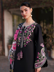 MAHNUR-UNSTITCHED 3PIECE LAWN EMBROIDERED SUIT-PK-4854