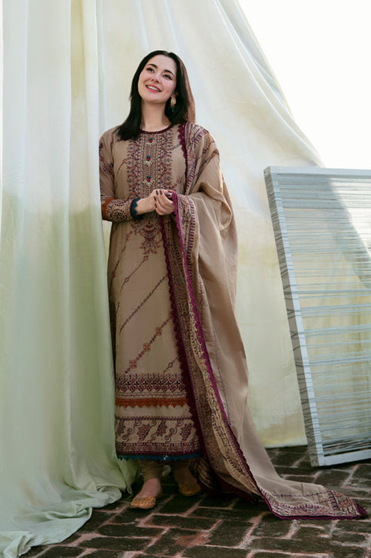 FLORENT-UNSTITCHED 3PC DHANAK EMBROIDERED SUIT-PK-5752