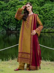 MUSHQ-UNSTITCHED 3PC DHANAK EMBROIDERED SUIT-PK-5224