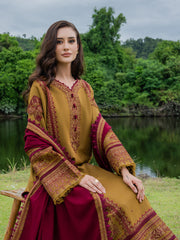 MUSHQ-UNSTITCHED 3PC DHANAK EMBROIDERED SUIT-PK-5224