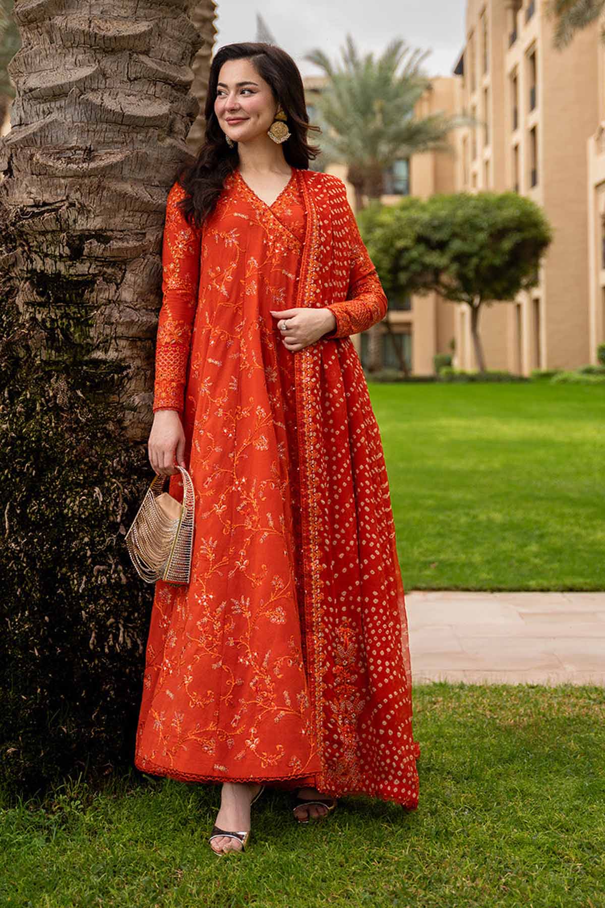 FAIZA SAQLAIN-UNSTITCHED 3PC LAWN EMBROIDERED FROCK-PK-4866