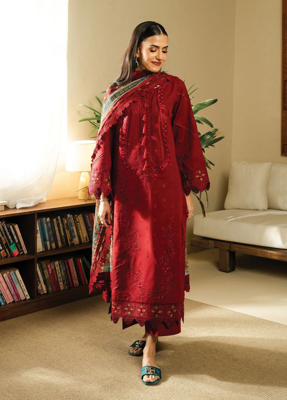 BATIK- UNSTITCHED 3PC DHANAK EMBROIDERED SUIT-PK-5747