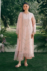 GARNET-UNSTITCHED 3PC LAWN HEAVY EMBROIDERED SUIT-PK-4840