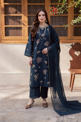 BATIK-UNSTITCHED 3PC LAWN SEQUIN EMBROIDERED SUIT-PK-4863