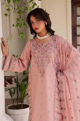 BATIK-UNSTITCHED 3PC LAWN HEAVY EMBROIDERED SUIT-PK-4743