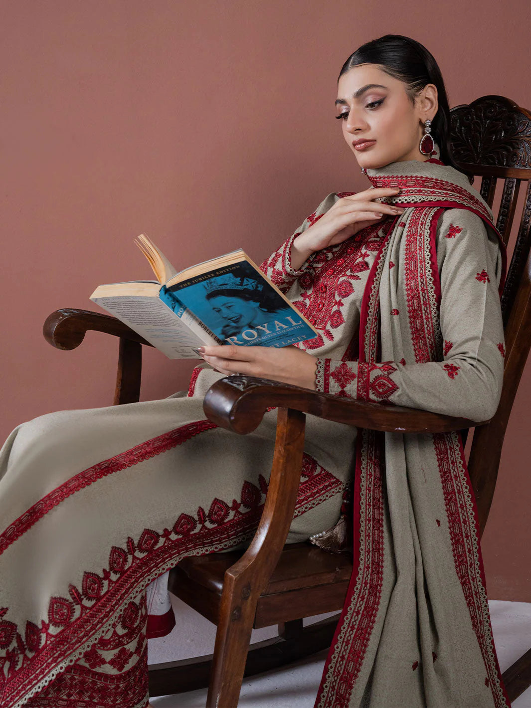 ASIM JOFA-UNSTITCHED 3PC DHANAK EMBROIDERED SUIT-PK-5547