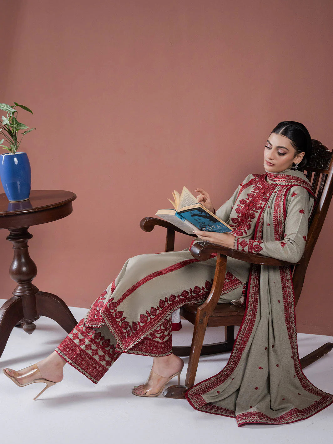 ASIM JOFA-UNSTITCHED 3PC DHANAK EMBROIDERED SUIT-PK-5547