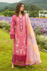 MUSHQ - 3PC LAWN EMBROIDERED SHIRT WITH CHIFFON PRINTED DUPATTA AND TROUSER -PK-5684