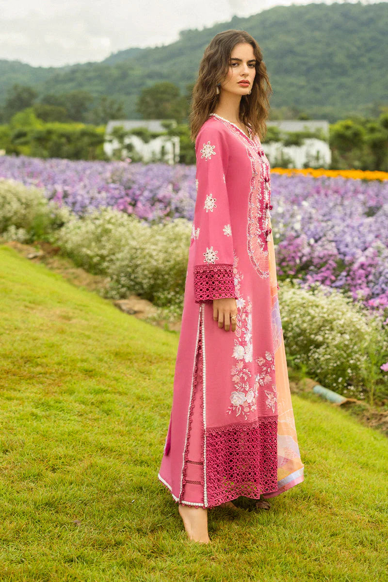 MUSHQ - 3PC LAWN EMBROIDERED SHIRT WITH CHIFFON PRINTED DUPATTA AND TROUSER -PK-5684