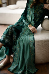 BATIK-UNSTITCHED 3PC KARANDI HEAVY EMBROIDERED SUIT-PK-4332