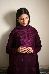 ZAIB-UNSTITCHED 3PC DHANAK EMBROIDERED SUIT-PK-4404