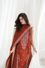 ZAIB-UNSTITCHED 3PC DHANAK EMBROIDERED SUIT-PK-5089
