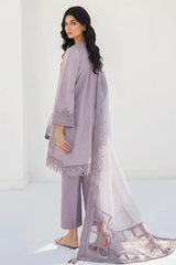 JAZMIN- 3PC LAWN HEAVY EMBROIDERED SHIRT WITH ORGANZA EMBROIDERED READY TO WEAR DUPATTA-PK-2756