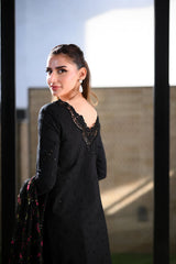 ZAIB-UNSTITCHED 3PC LAWN CHIKANKARI EMBROIDERED SUIT-BIC-4874