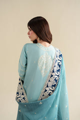 ZAIB-UNSTITCHED 3PC LAWN EMBROIDERED SUIT-PK-4916