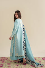 ZAIB-UNSTITCHED 3PC LAWN EMBROIDERED SUIT-PK-4916