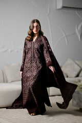ZAIB-UNSTITCHED 3PC KARANDI EMBROIDERED SUIT-PK-5294