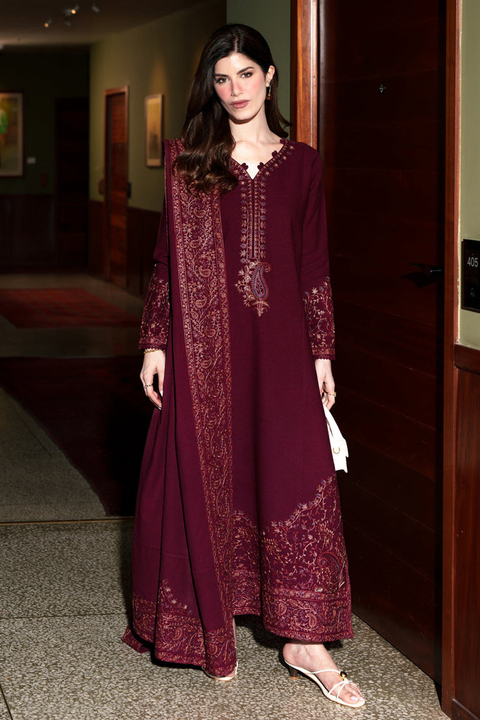 ZAIB-UNSTITCHED 3PC KARANDI EMBROIDERED SUIT-PK-5316