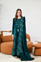 ZAIB-UNSTITCHED 3PC KARANDI EMBROIDERED SUIT-PK-5304