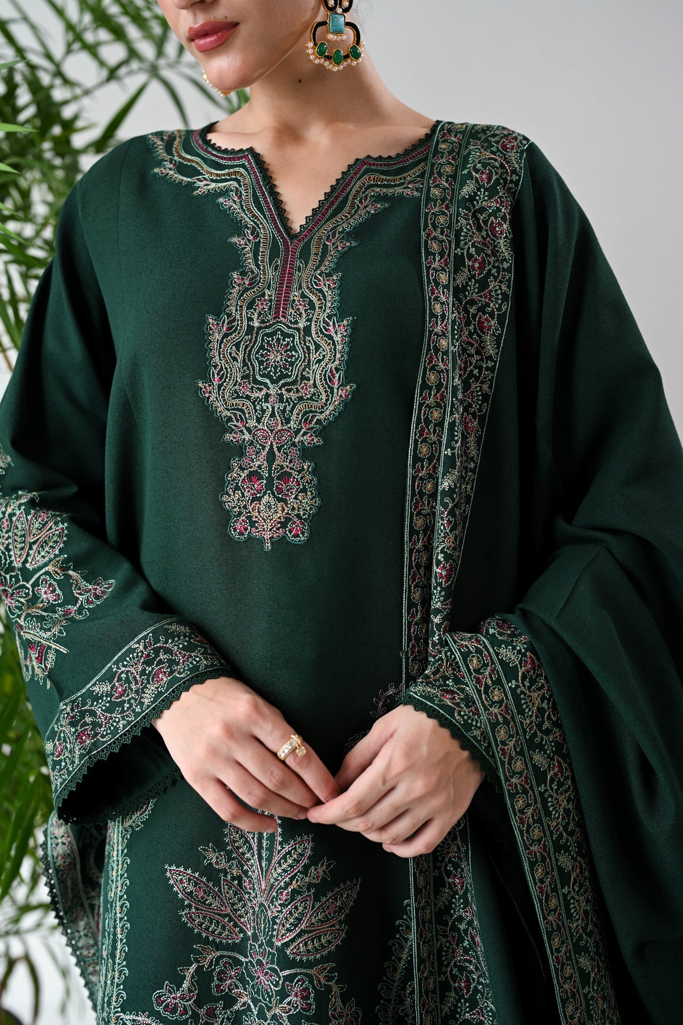 BATIK-UNSTITCHED 3PC DHANAK EMBROIDERED SUIT-PK-5764