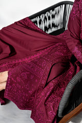 ZAIB-UNSTITCHED 3PC KARANDI EMBROIDERED SUIT-PK-5311