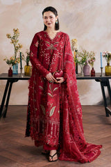 MARYAM HUSSAIN-UNSTITCHED 3PC LAWN HEAVY EMBROIDERED SUIT-PK-4898