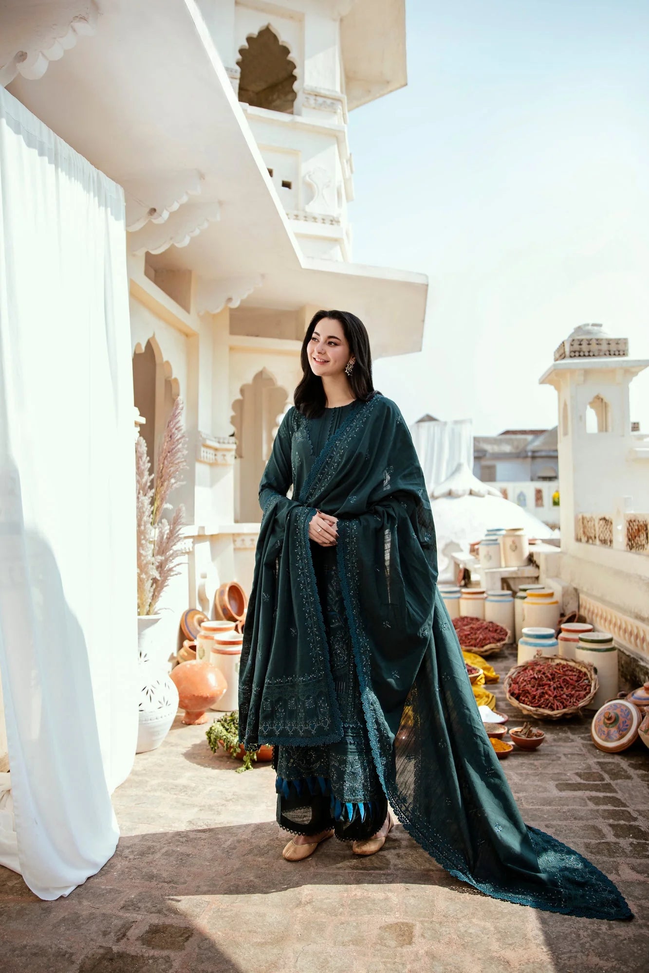 FLORENT- UNSTITCHED 3PC DHANAK EMBROIDERED SUIT-PK-5751