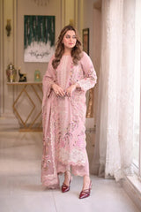 ANNELAS-UNSTITCHED 3PC DHANAK EMBROIDERED SUIT-PK-5130
