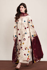 ZAIB-UNSTITCHED 3PC DHANAK EMBROIDERED SUIT-PK-5325
