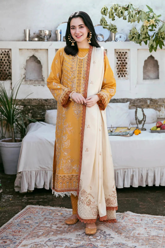 FLORENT - UNSTITCHED 3PC DHANAK EMBROIDERED SUIT-PK-5746