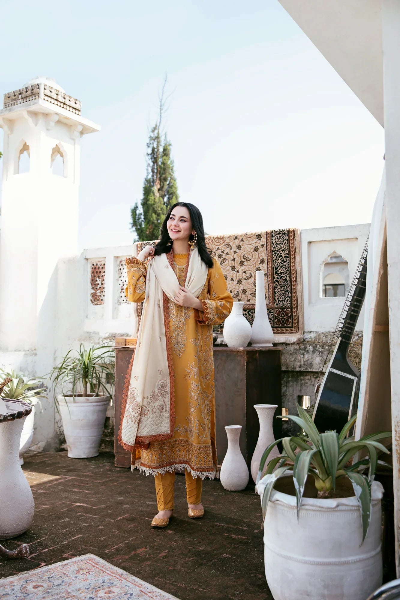 FLORENT - UNSTITCHED 3PC DHANAK EMBROIDERED SUIT-PK-5746