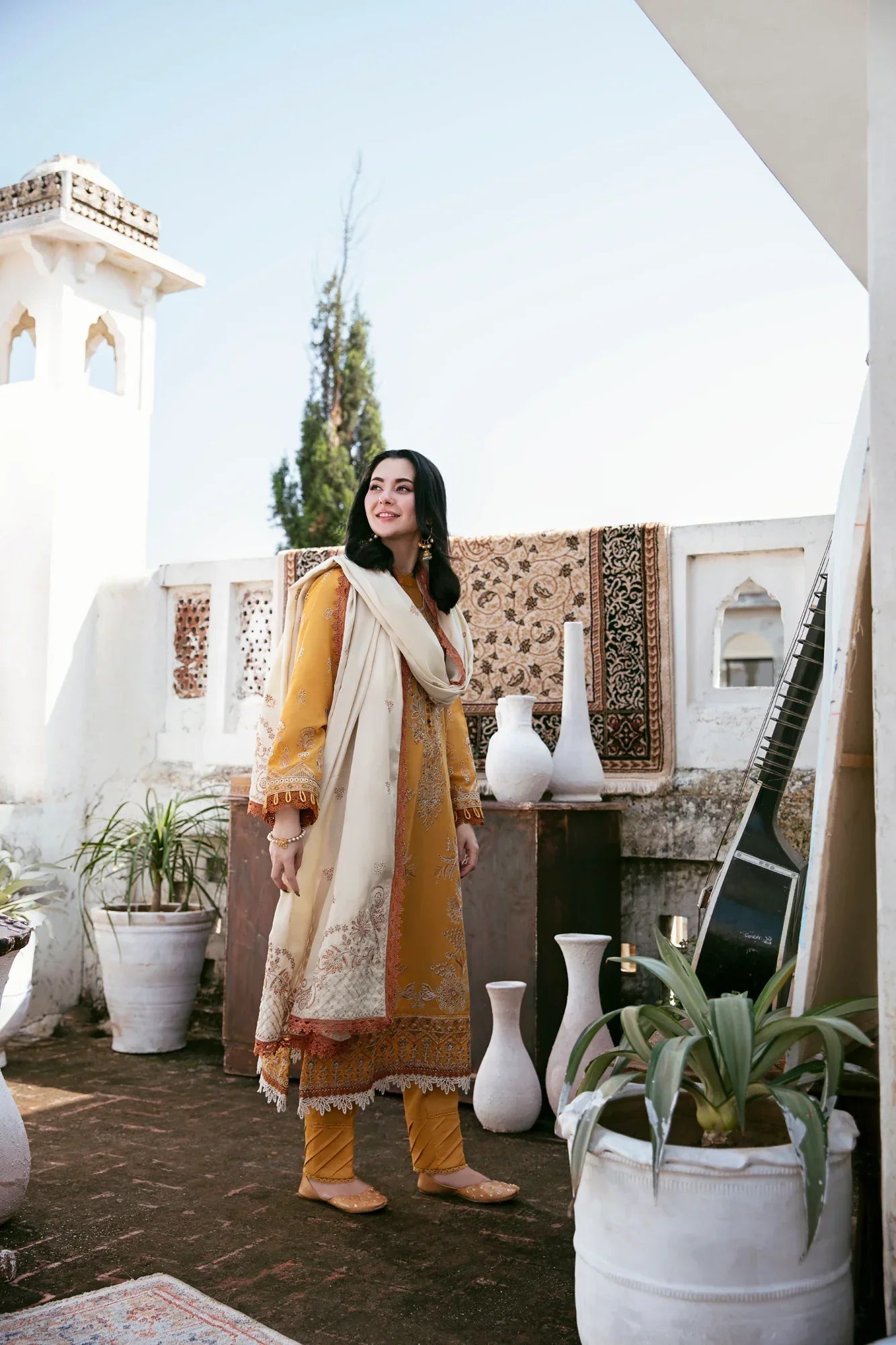 FLORENT - UNSTITCHED 3PC DHANAK EMBROIDERED SUIT-PK-5746
