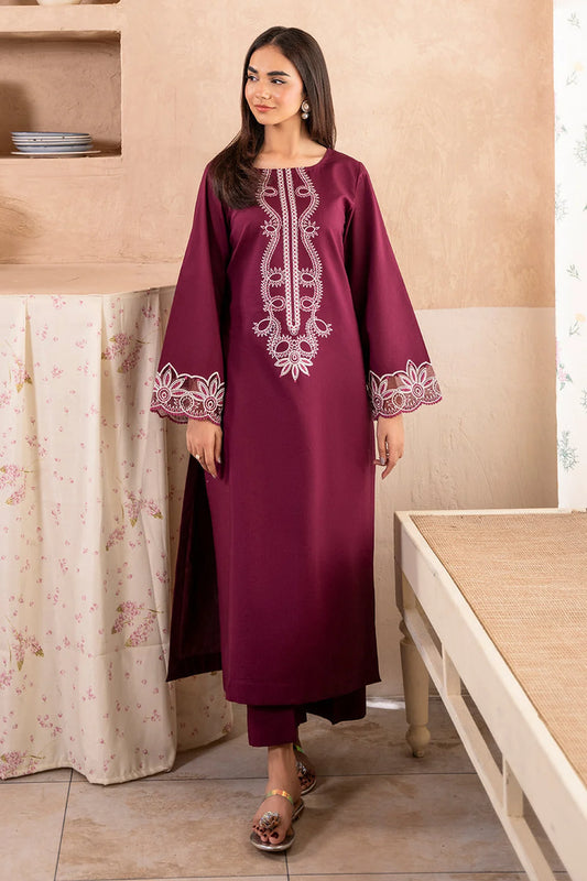 IZEL-2PC UNSTITCHED DHANAK EMBROIDERED SUIT-PK-5763