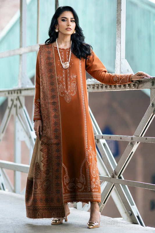 IZEL-UNSTITCHED 3PC DHANAK EMBROIDERED SUIT-PK-5812