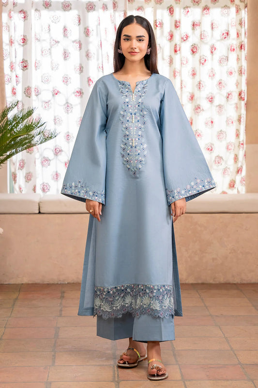 IZEL-UNSTITCHED 2PC DHANAK EMBROIDERED SUIT-PK-5755