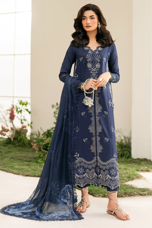 IZNIK-UNSTITCHED 3PC DHANAK CHIKANKARI EMBROIDERED SUIT-PK-5816