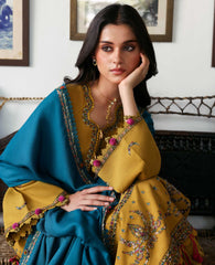REPUBLIC WOMENSWEAR-UNSTITCHED 3PC DHANAK EMBROIDERED SUIT-PK-5238
