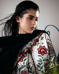 HUSSAIN REHAR-UNSTITCHED 3PC DHANAK EMBROIDERED SUIT-PK-5244