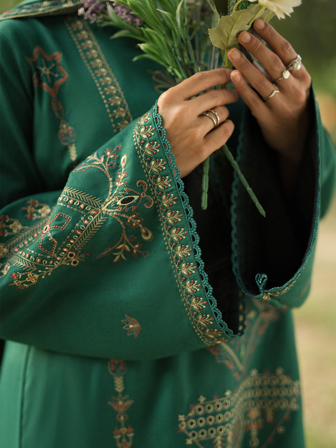 SAPPHIRE-UNSTITCHED 3PC DHANAK EMBROIDERED SUIT-PK-5742